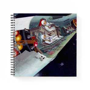Cutaway A Two-Person Gemini Spacecraft In Flight. Notebook