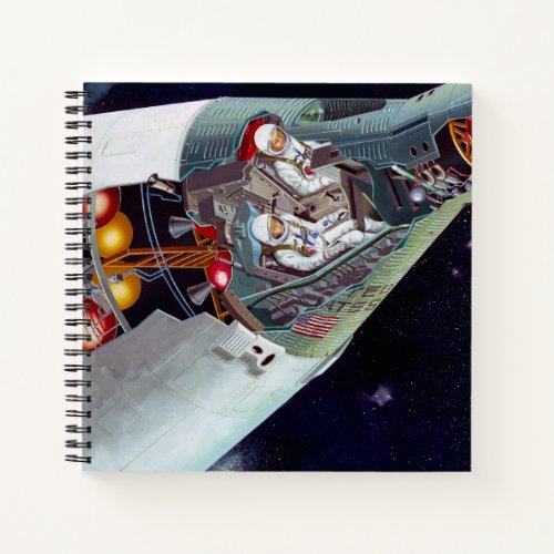Cutaway A Two_Person Gemini Spacecraft In Flight Notebook