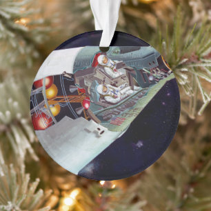 Cutaway A Two-Person Gemini Spacecraft In Flight. Ornament