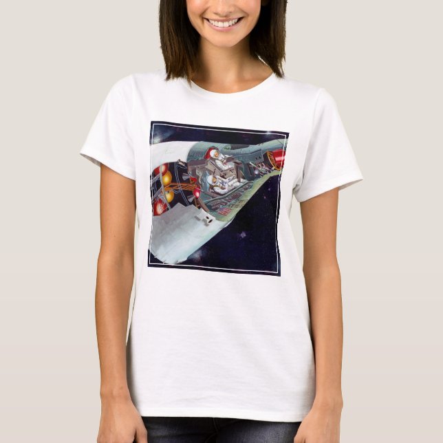 Cutaway A Two-Person Gemini Spacecraft In Flight. T-Shirt (Front)
