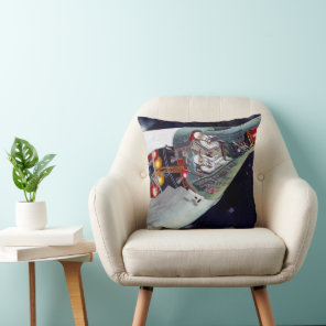 Cutaway A Two-Person Gemini Spacecraft In Flight. Throw Pillow