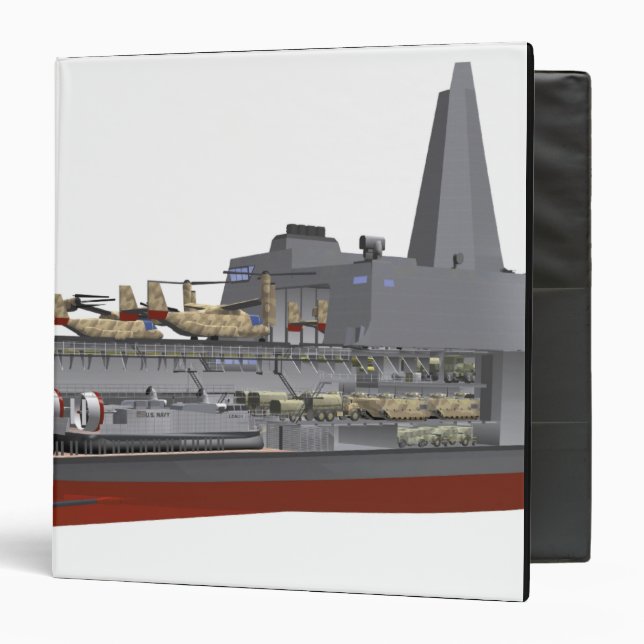Cutaway illustration 3 ring binder (Front/Inside)