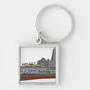 Cutaway illustration keychain