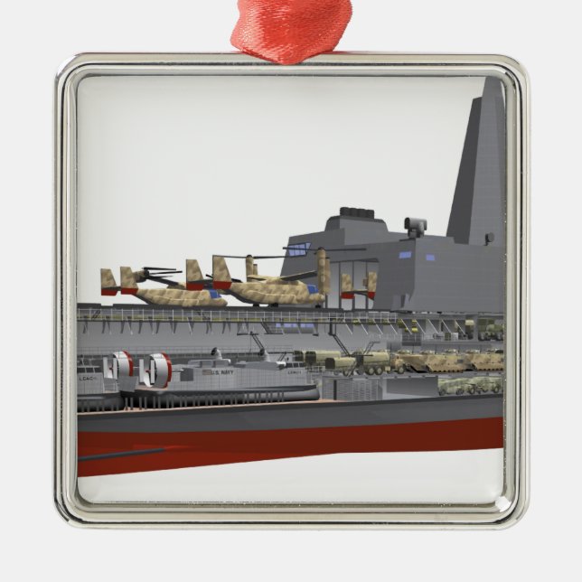 Cutaway illustration metal ornament (Front)
