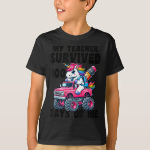 Cute 100 Days Of School 100th Day Of School Unicor T-Shirt