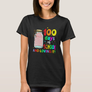 Cute 100 Days Of School And Loving It Teacher Stud T-Shirt