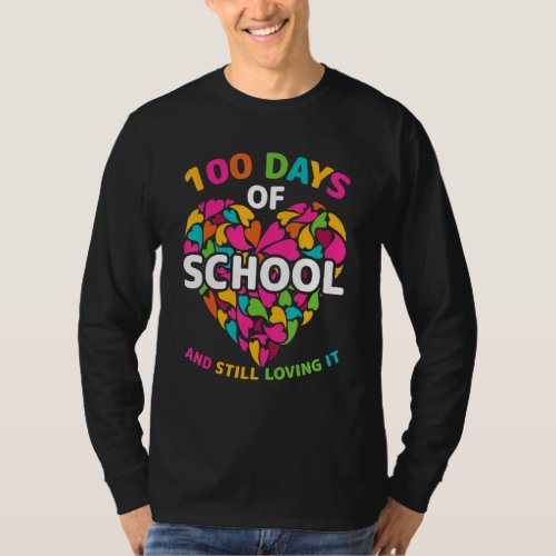 Cute 100 Days of school and still loving it Hearts T_Shirt