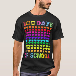 Cute 100 Days Of School And Still Loving It Hearts T-Shirt