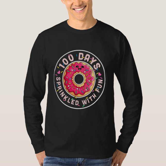 Cute 100 Days Sprinkled With Fun Donut 100th Day K T-Shirt (Front)