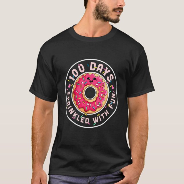 Cute 100 Days Sprinkled With Fun Donut 100th Day K T-Shirt (Front)