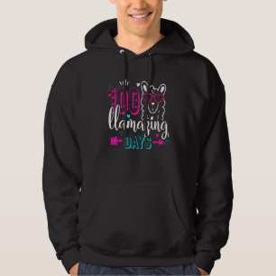 Cute 100 Llamazing Days Llama 100th Day Teacher Ki Hoodie