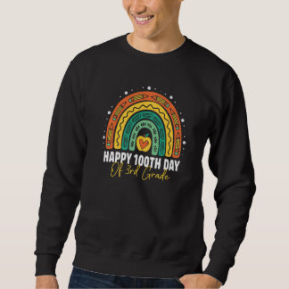 Cute 100th Day Of 3rd Grade Student Teacher Rainbo Sweatshirt