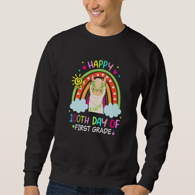 Cute 100th Day Of first grade 100 Days Smarter lla Sweatshirt (Front)