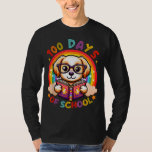 Cute 100th Day Of School 100 Days Dog Reading Book T-Shirt