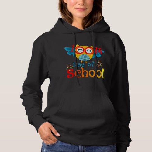 Cute 100th Day of School Owl Lover 100 days Teache Hoodie