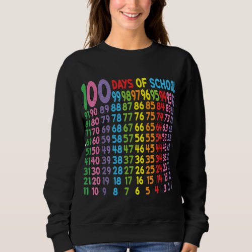 Cute 100th Day of School Teacher Kids 100 Days Mat Sweatshirt