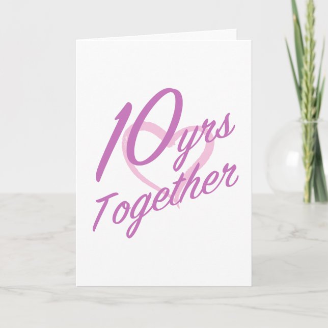 Cute 10th Anniversary Card (Front)