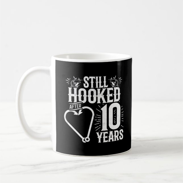 Cute 10th Anniversary Couples Married 10 Years Coffee Mug (Left)