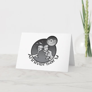 Cute, "10th Anniversary" design Card