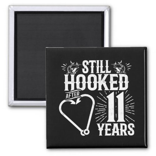 Cute 11th Anniversary Couples Married 11 Years Magnet