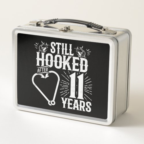 Cute 11th Anniversary Couples Married 11 Years Metal Lunch Box