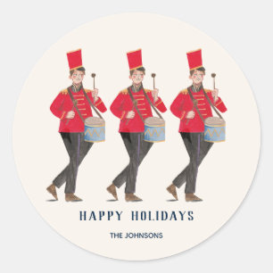 Cute 12 Days of Christmas Classic Illustration Classic Round Sticker
