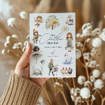 Cute 12 days of Christmas'  Holiday Card<br><div class="desc">Cute 12 days of Christmas' Holiday Card. Design features the heading - The Countdown Begins! framed with the cutest watercolor illustrations of all the characters from the traditional festive song. The modern party template is easy to customize with your own details.</div>