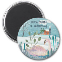 Cute 12 days of Christmas Seven Swans a Swimming
