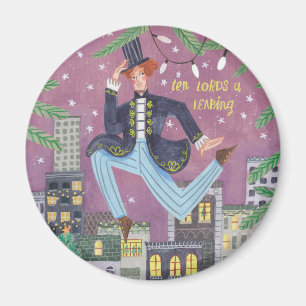 Cute 12 days of Christmas ten lords a leaping Magnet