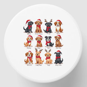 Cute 12 Dogs Xmas Funny Dog Lovers Christmas Dog M Mini Candle Favors