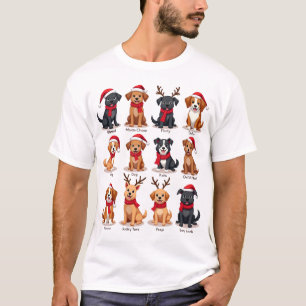 Cute 12 Dogs Xmas Funny Dog Lovers Christmas Dog M T-Shirt