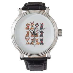 Cute 12 Dogs Xmas Funny Dog Lovers Christmas Dog M Watch