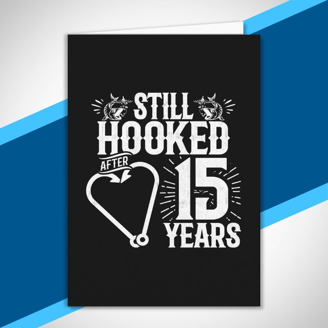 Cute 15th Anniversary Couples Married 15 Years Card (Creator Uploaded)