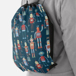 Cute 1950s Style Retro Robot Pattern Dark Drawstring Bag<br><div class="desc">Fun and helpful looking retro 1950s style robots.  Grandad probably made these in his shed.  Artificial Intelligence,  but not in a scary way.</div>