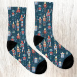 Cute 1950s Style Retro Vintage Robots Socks<br><div class="desc">Adorable little retro style robot characters.  A bit rusty in places,  but very cute.</div>