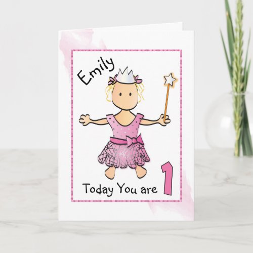 Cute 1st Birthday Card for Kids