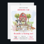 Cute 1st Birthday Farm Animals Barnyard Kids Invitation<br><div class="desc">Cute Country Farm Animals. Click on the “Customize it” button for further personalization of this template. You will be able to modify all text,  including the style,  colors,  and sizes and change the picture.</div>