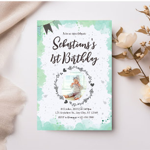 Cute 1st Birthday Invitation