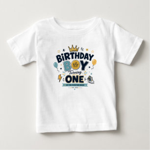 Cute 1st Birthday Tee for Boys – Stylish Crown tee