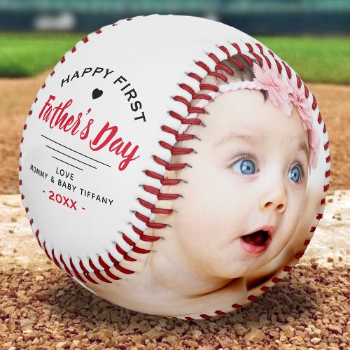 Cute 1st Fathers Day Photo Collage Baseball