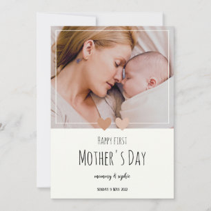 cute 1st Mother's Day Personalized Holiday Card