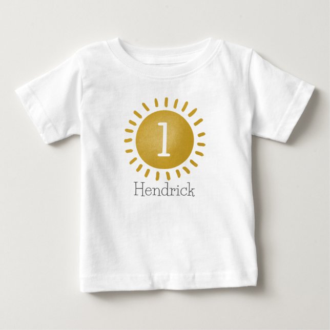 Cute 1st Trip Around The Sun Birthday Boy Baby T-Shirt (Front)