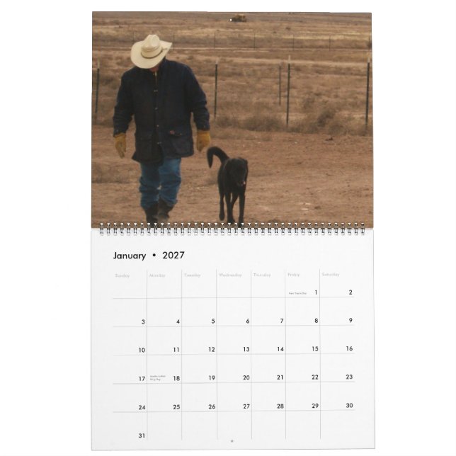 Cute 2013 Western Ranch Animals Calendar (Jan 2027)