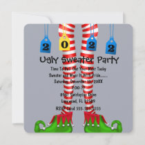 Cute 2022 Elf Stocking Christmas Party Invite