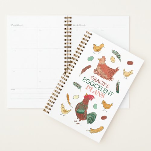 Cute 2024 Chickens Eggcelent Planner
