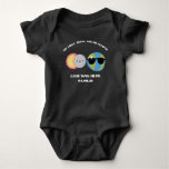 Cute 2024 Total Solar Eclipse Custom Name &amp; Date Baby Bodysuit at Zazzle