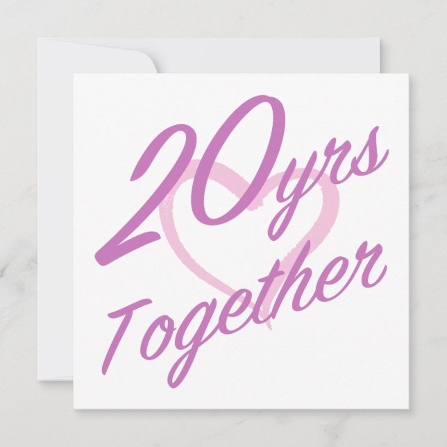 Cute 20th Anniversary Card (Front)