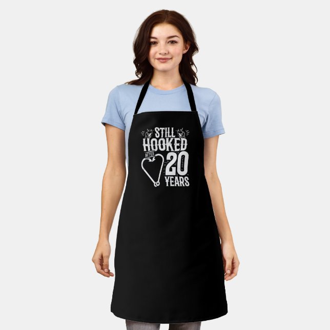 Cute 20th Anniversary Couples Married 20 Years Apron (Worn)