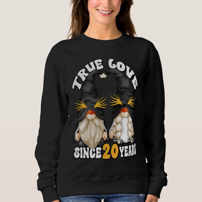 Cute 20th Wedding Anniversary Gnomes For Penguin M Sweatshirt (Front)