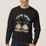 Cute 20th Wedding Anniversary Gnomes For Penguin M Sweatshirt